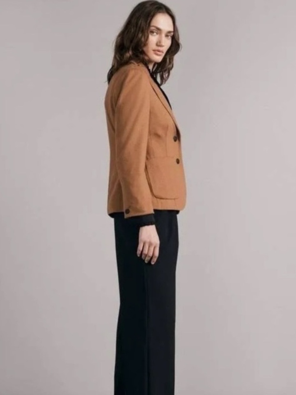 Rag & Bone Nancy Wool Blazer Camel Size 10 Takisada Wool Jersey EUC